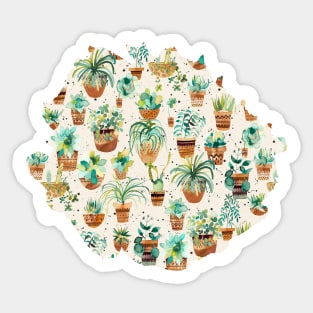 Home Succulent Plants White Sticker